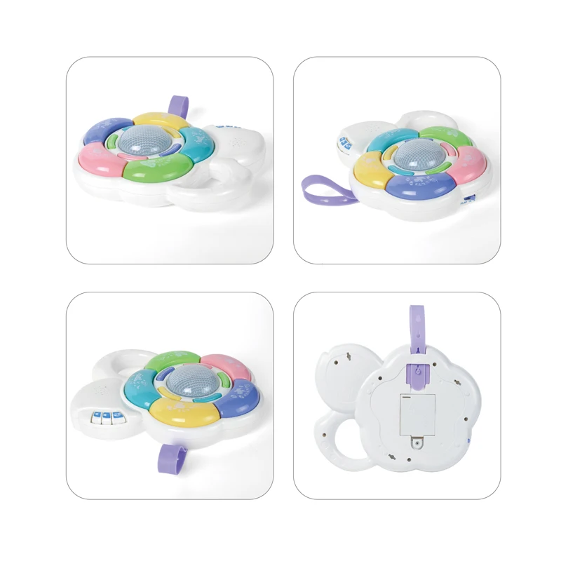 Plastic Toys Education Learning Hanging Toy B/O Musical Crib Mobile Bed Bell Baby Mobile Music Box with Light
