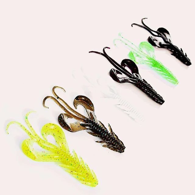 Guosong Floating Fishing 6.5cm 2.5g Soft Lure Wobbler Swimbait PVC Bait Shrimp Bass Carp Lure