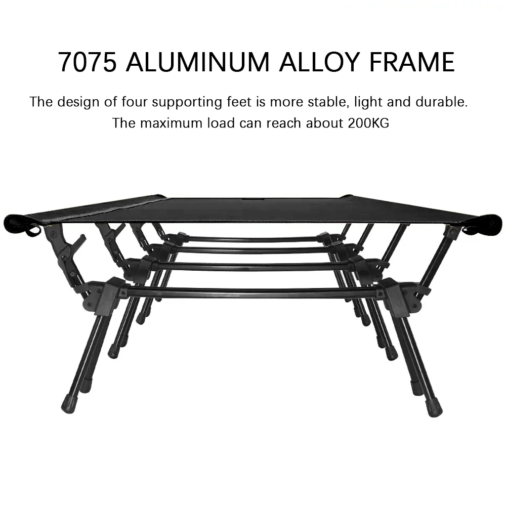 Wholesale Cheap factory price Folding Camping Bed Adjustable Outdoor Aluminium Sleeping camping Cot
