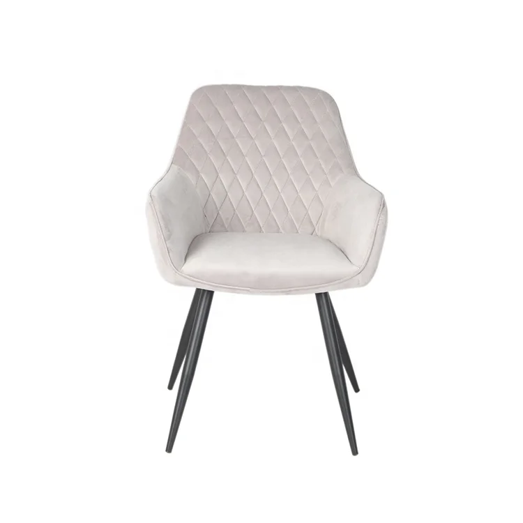 Wholesale New design Dining Room Furniture Nordic Restaurant Modern Upholstery Fabric Velvet Dining Chairs With metal legs