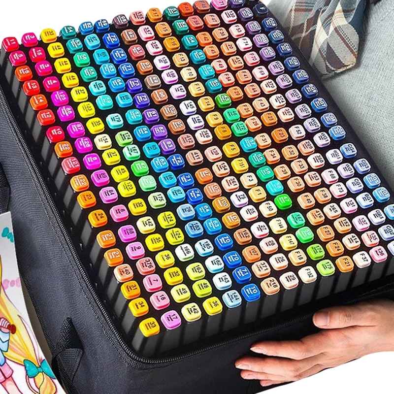 Custom Double Head Alcohol Oily Marker Pen Set Watercolor Note Marker Brush Pen Color Pen Alcohol Markers