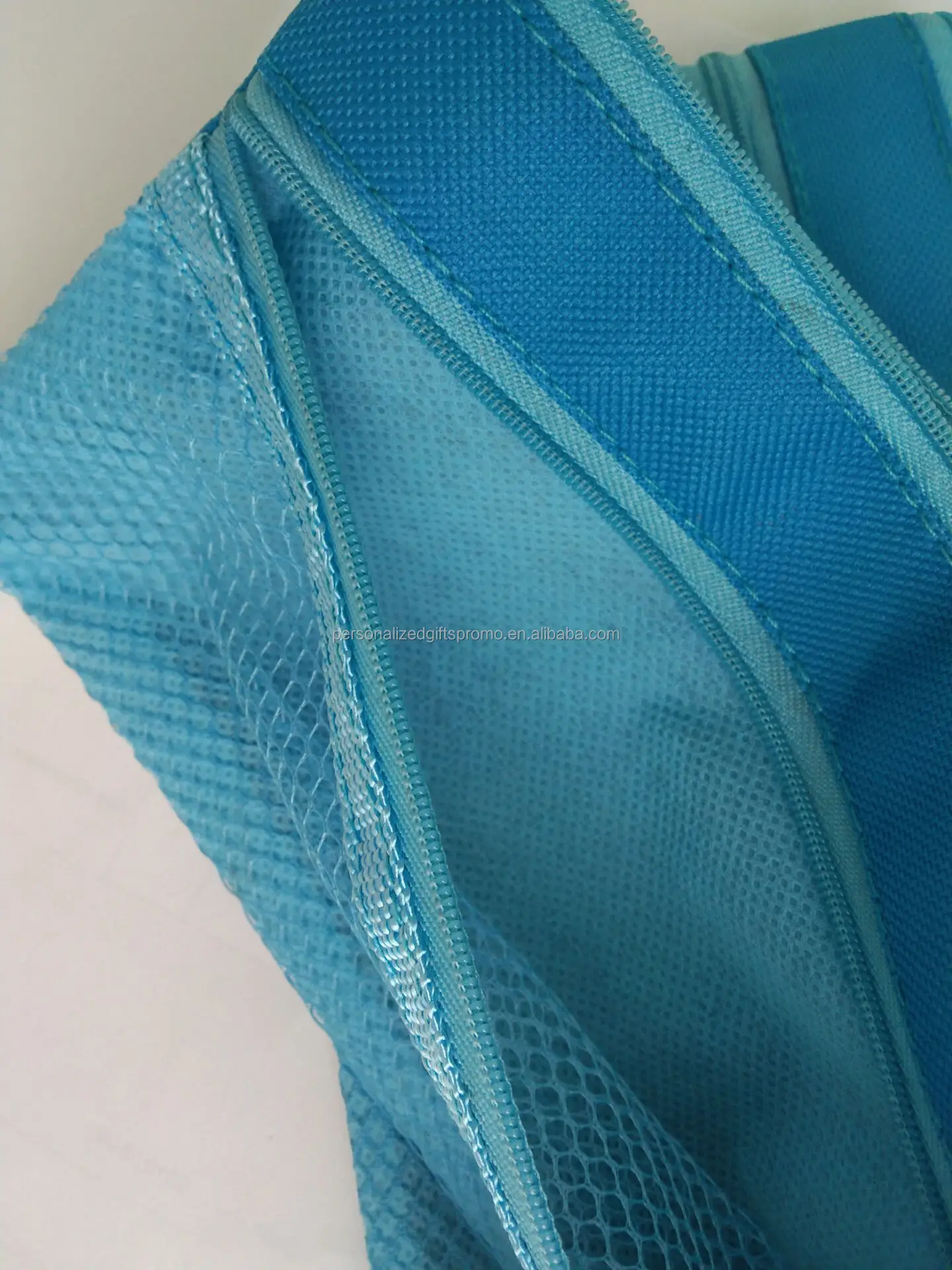 With a main pocket and a mesh pocket on front 2 Zipper Pocket Oxford Pen / Pencil Pouches/ Wallets/ Organizer Bags