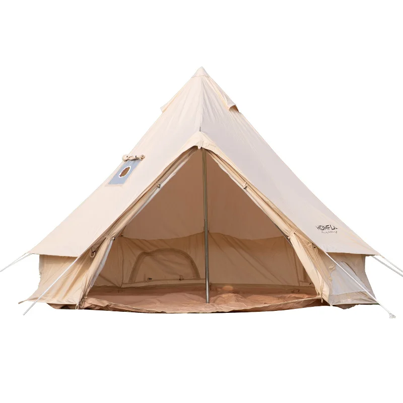 Uplion Canvas Bell Tent Waterproof 4 Season Luxury Outdoor Glamping Yurt Tent Camping Tent