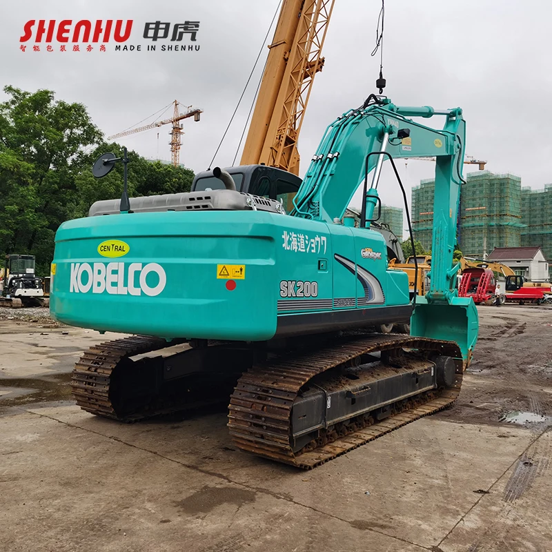Japan sk200 digger excavator 20 ton kobelco used excavator auction second hand crawler excavator