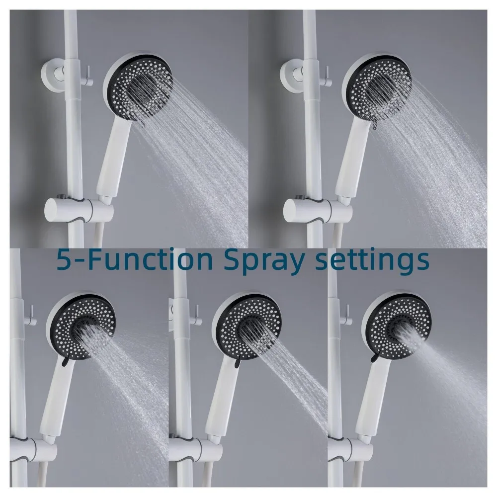 Popular Brass Shower Mixer Wall Mounted Slide Bar Three Functions Bathroom Shower Set With Handheld