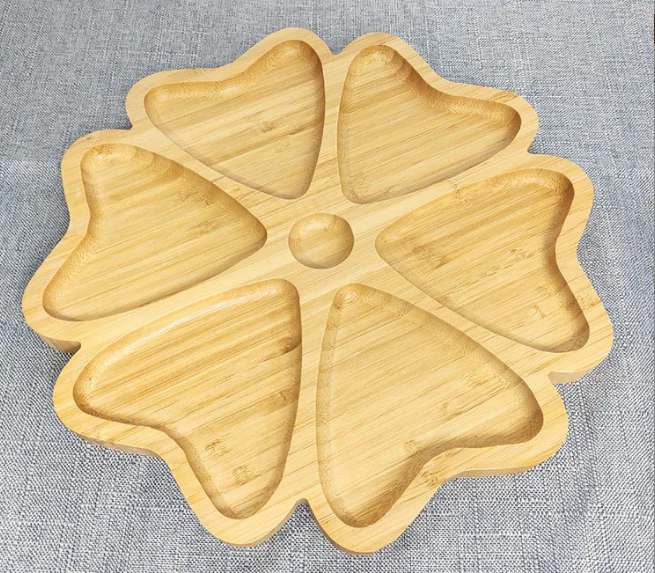Eco friendly  custom round  serving food grade bamboo trays