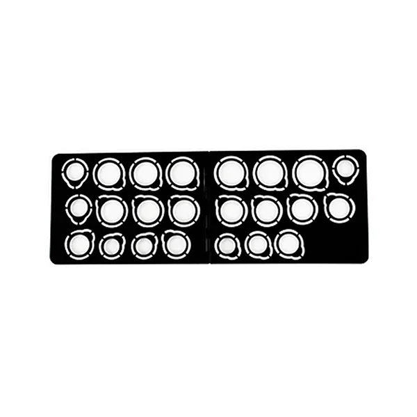 Ring Design Custom Tool US Folding Ring Sizer Set 23pcs Black Plastic Rings for Accurate Customer Measurements Sizes 2.5 to 14