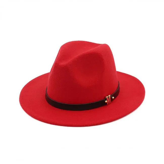 Chic M Felt Panama Hat Wool Wide Brim Fedora Trilby Hats For Women Men
