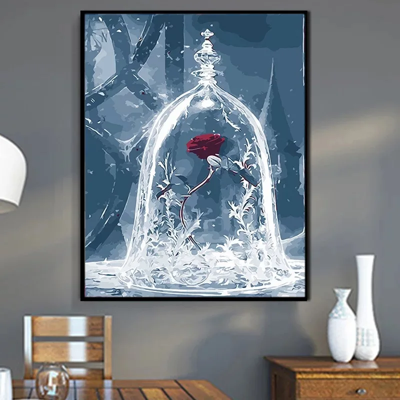 Оптовая продажа и изображениями красочного цветка картины DIY картина маслом на холсте раскраска по номерам комплект для взрослых начинающих простой