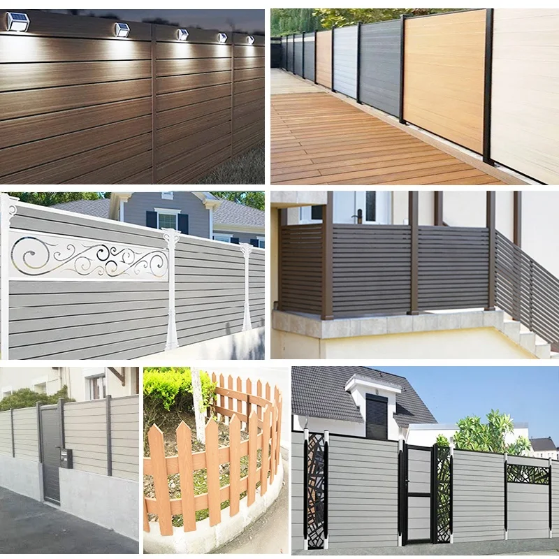 Cheap wood composite wpc fence privacy screen wall wpc fence designs