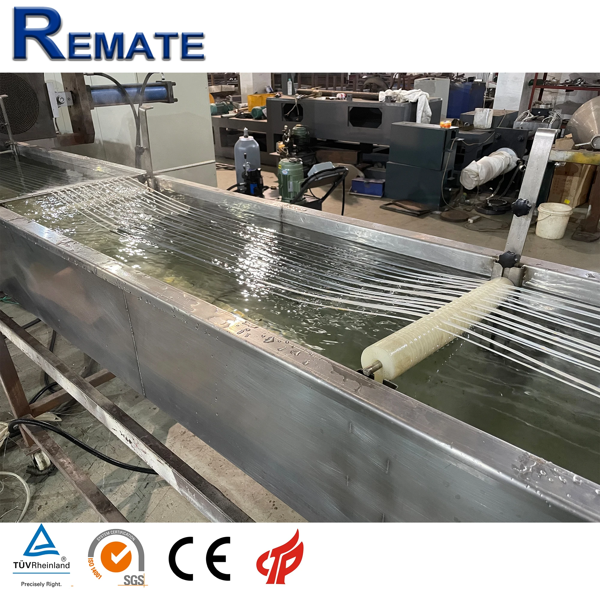 
800kg plastic PET beverage bottle flakes twin screw extruder and pelletizer line and machine from remate 