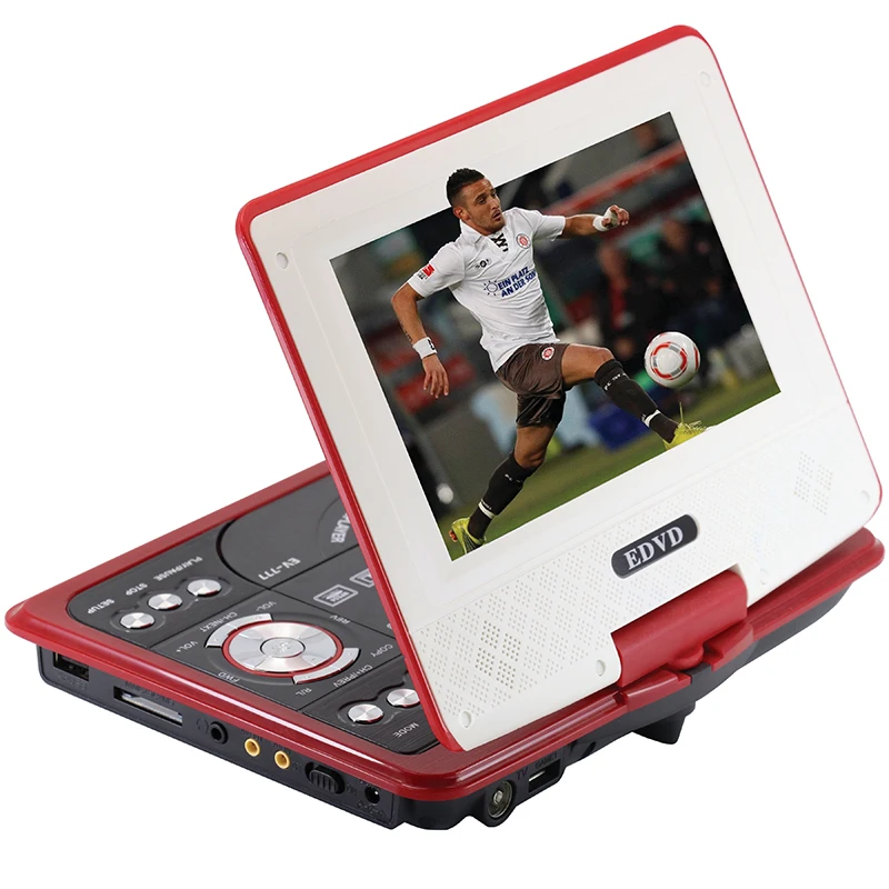 Display high resolution color 7inch TFT LCD screen portable dvd Media player