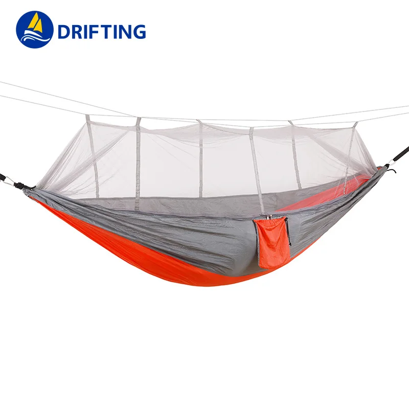 Портативный складной гамак с москитной сеткой, Уличное оборудование для кемпинга на природе, ультралегкий инструмент для кемпинга, охоты, трекинга, дорожные аксессуары