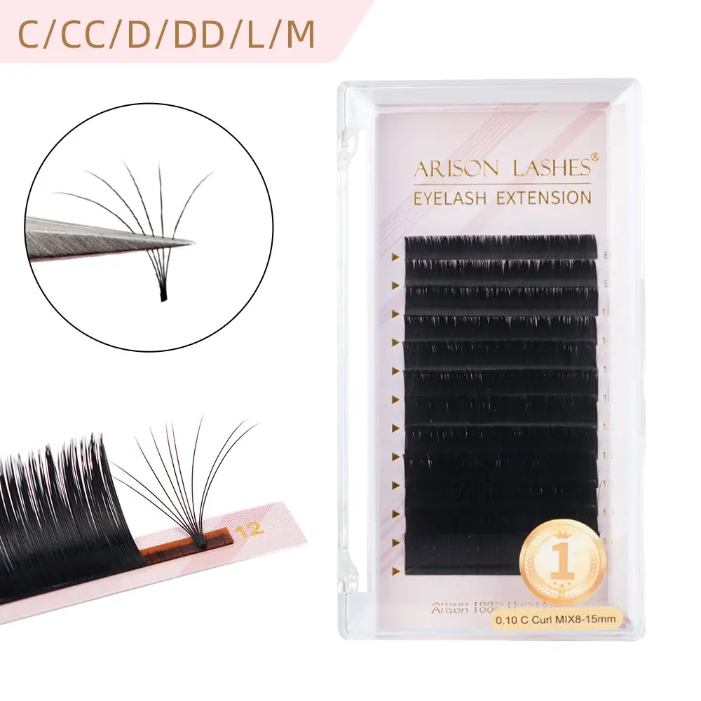 stock extreme black easy fan volume auto fan mink individual lashes easy fan lashes eyelash extension