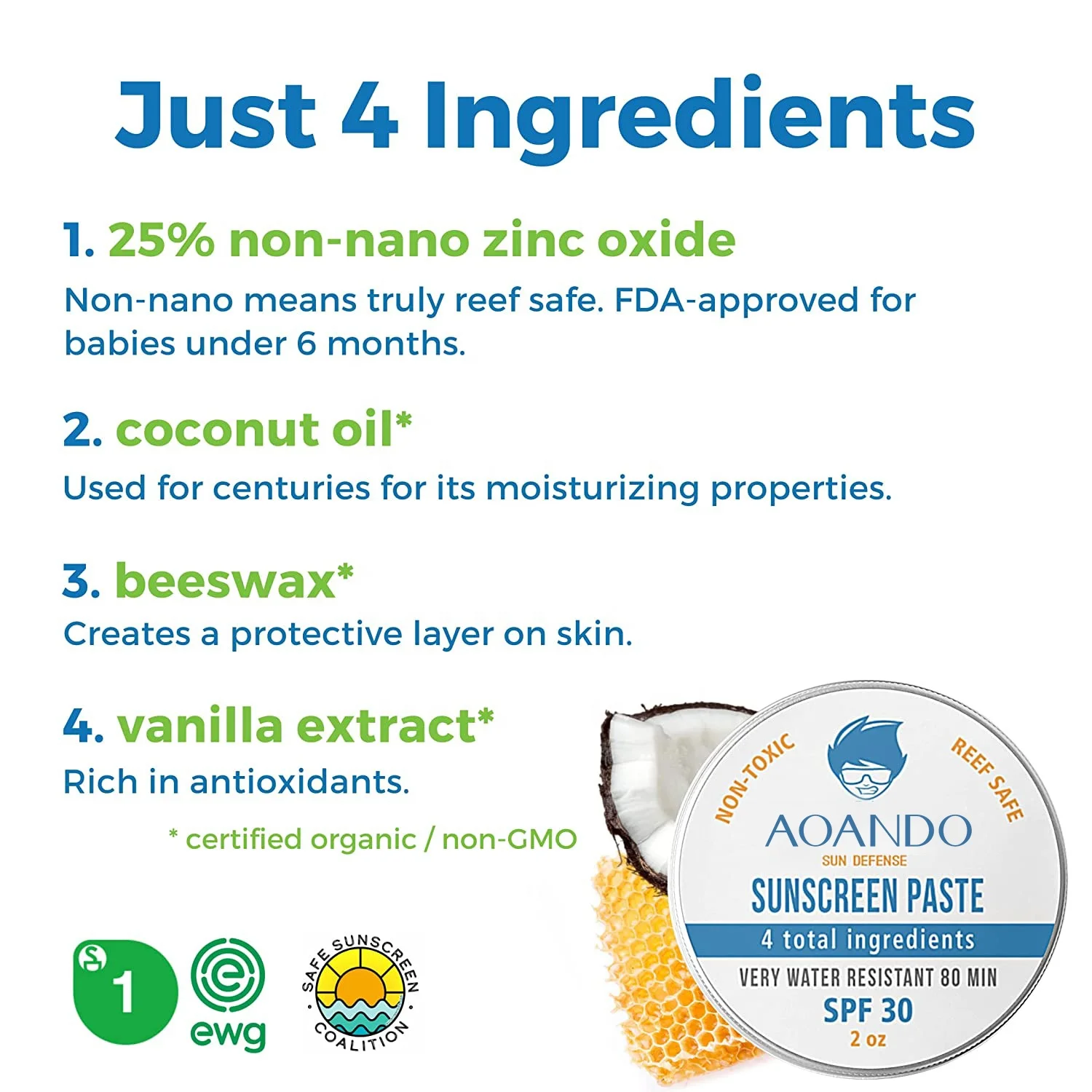 Zinc Oxide Sunscreen Paste Children Skin Care Manufacturer Custom Hawaii Reef Safe for Sensitive Skin Face Kid Minerals Sunblock