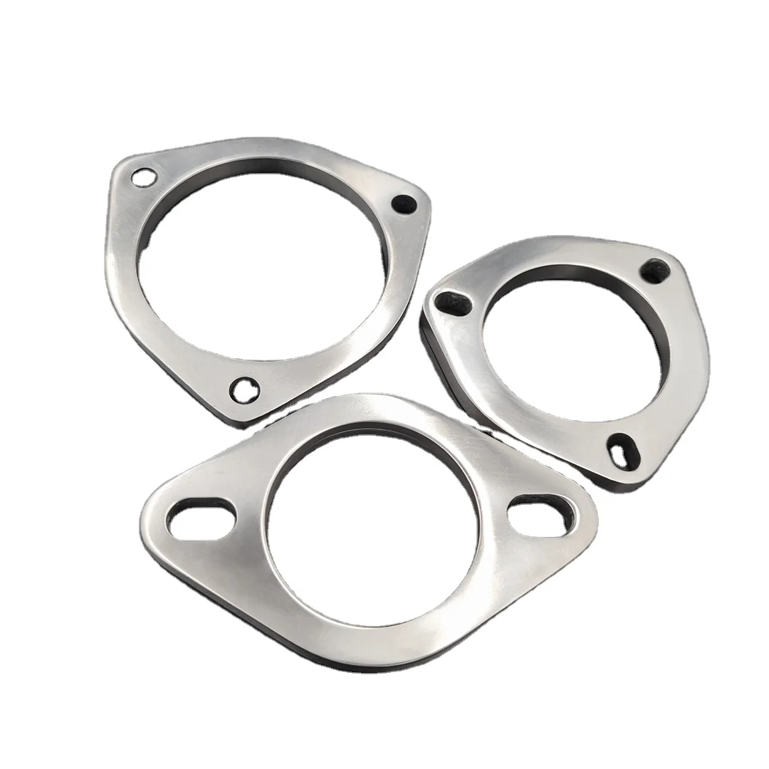 Tanium Customizable Titanium Exhaust Pipe Gasket 2/3/4/5 Bolt Hole Flange 3inch Welding Manifold Flanges for Automobile