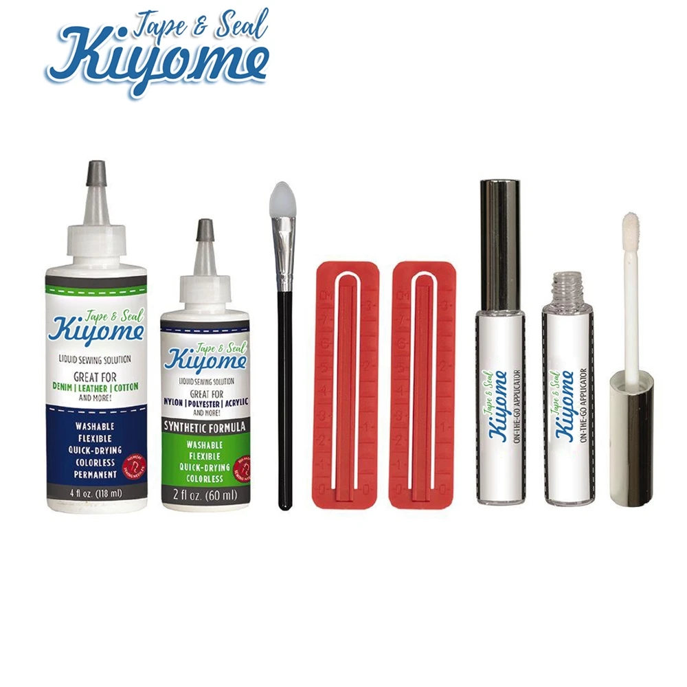 Liquid Sewing Solution Kit! Fabric Glue That Quickly Mends, Alters, Hems & Embellishes Without a Needle and Thread