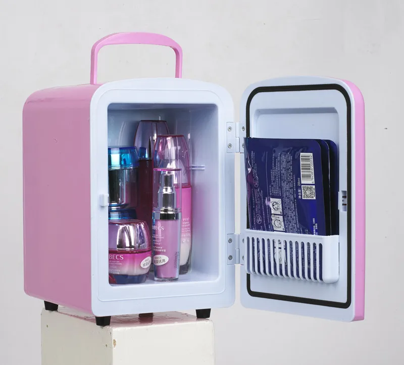 Hotsale Pink Portable 4l Mini Skincare Fridge Usb Refrigerator for Car