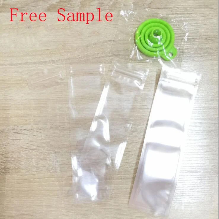Wholesale Custom Size Clear Heat Sealable Zip Lock Frozen Ice Cream Plastic Package Popsicle Bag