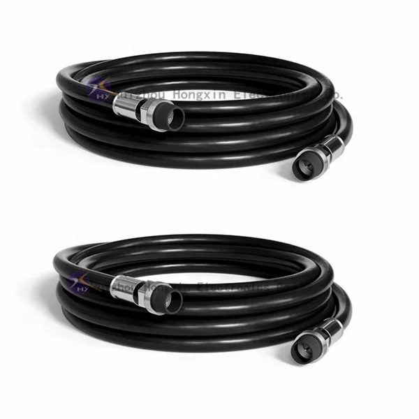 Flexible Rg6 Coaxial Cable For Tv F Type Push To Connect Coax Rg6 F Connector Male Type Crimp Rg58 Rg6 Rg59 Rg-6/U R