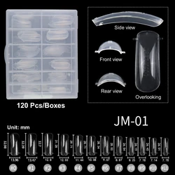 Private Label Professional Nail Extension Plastic Nail Forms Nails Shape Form Tips Reusable 120 pcs