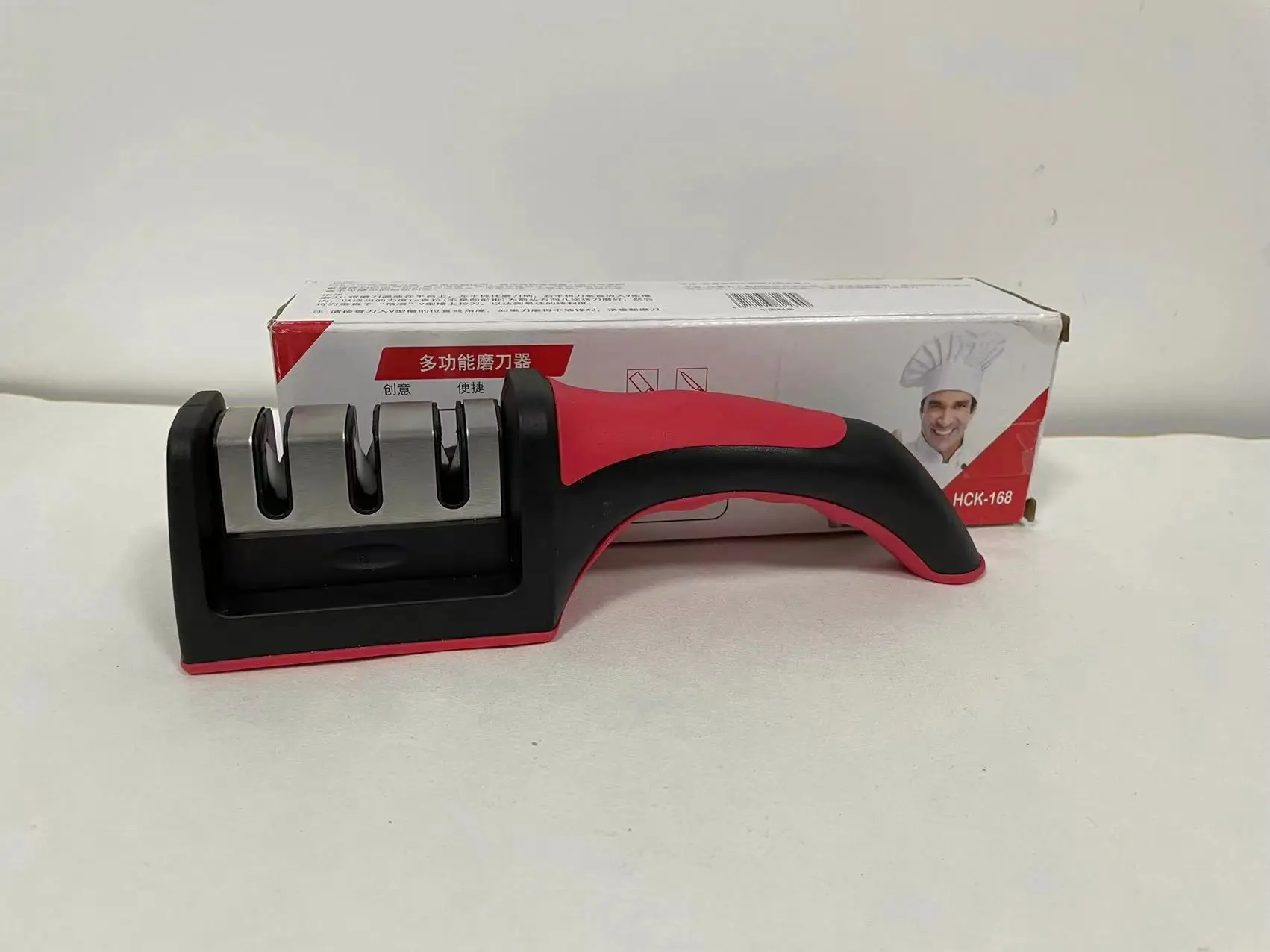 Knife Sharpener, 4-in-1 Kitchen Knife Accessories, Easy Sharpening 4-Stage Kitchen Sharpener Helps Repair, Restore and Polish