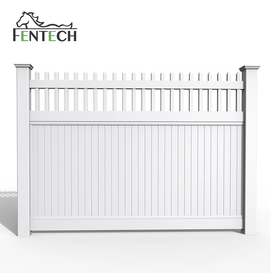 Privacy PVC Fence for Garden Picket Top Vinyl Fentech White Fencing, Trellis & Gates Plastic Nature Pressure Treated Wood Type
