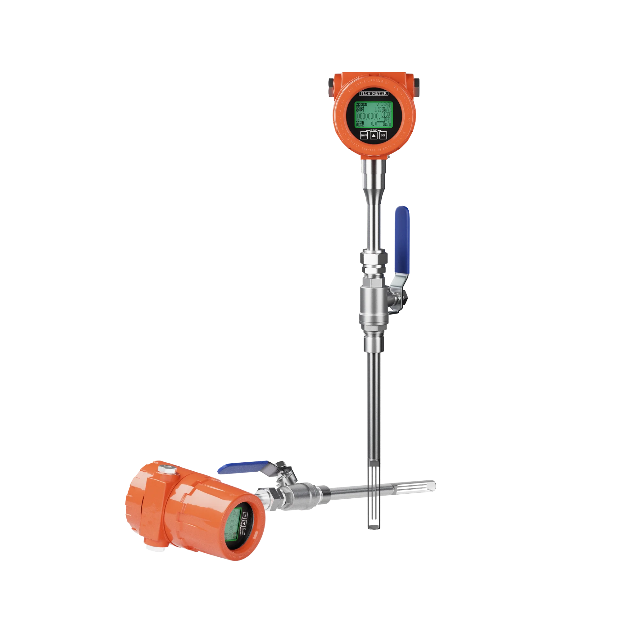 Industrial rs485 thermal mass gas flow meter thermal mass flowmeter