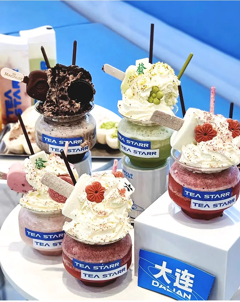 Custom labels unique PET juice cake ice cream milk bottle 500ml 800ml plastic juice bottle with cap