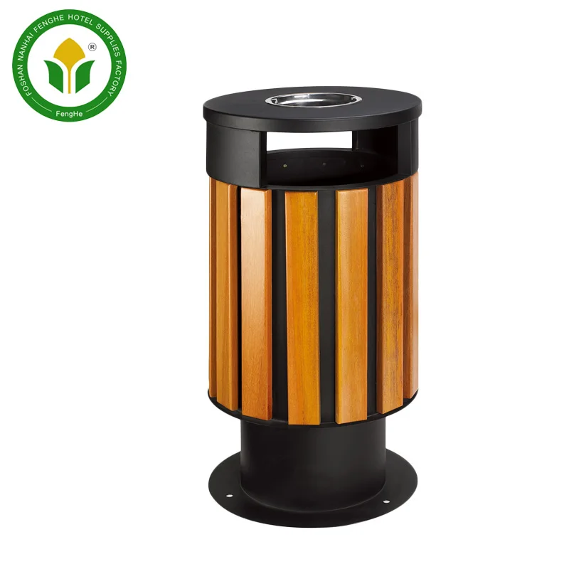 Outdoor street wpc wood recycle garbage bin waste bin trash can