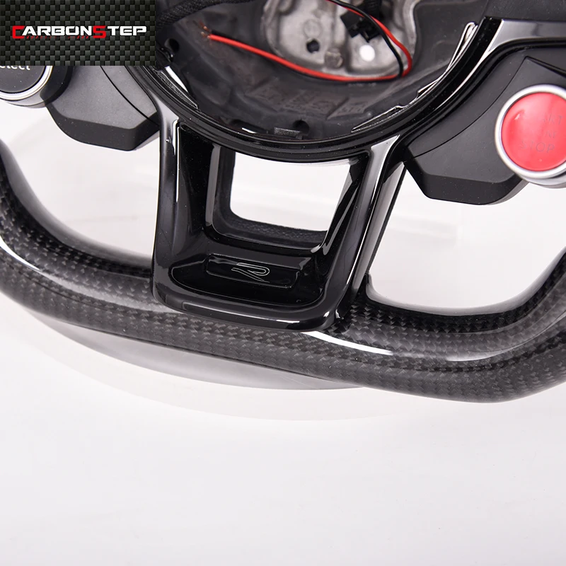 For Volkswa-gen VW Golf 7 6 5 Mk7 MK6 MK5 Gti Golf R Steering Wheel Genuine Real Carbon Fiber Steering Wheel