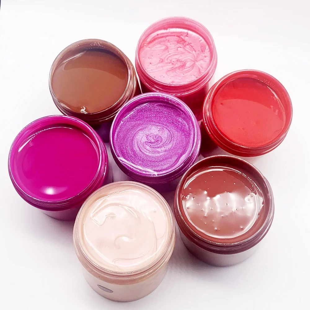 Wholesale 420g Jar of Lips Gloss Flavored  OEM Makeup Vendors Vegan Natural Plant Gold Shinny Large Versagel Lip Gloss Base