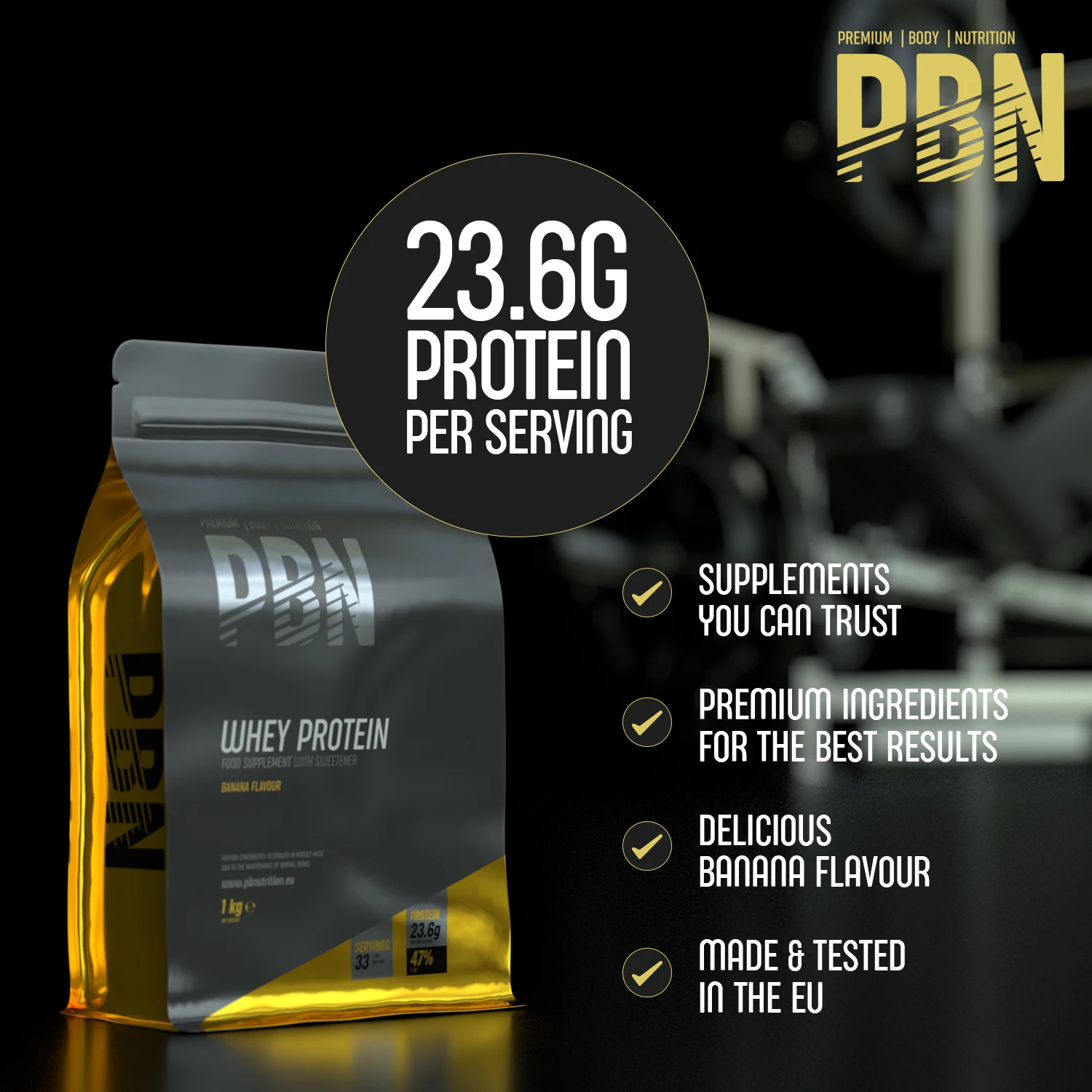 Whey Protein Powder 1kg Banana OEM Premium Body Nutrition New Improved Flavour Professional Private Label Wholesale Quality Gym