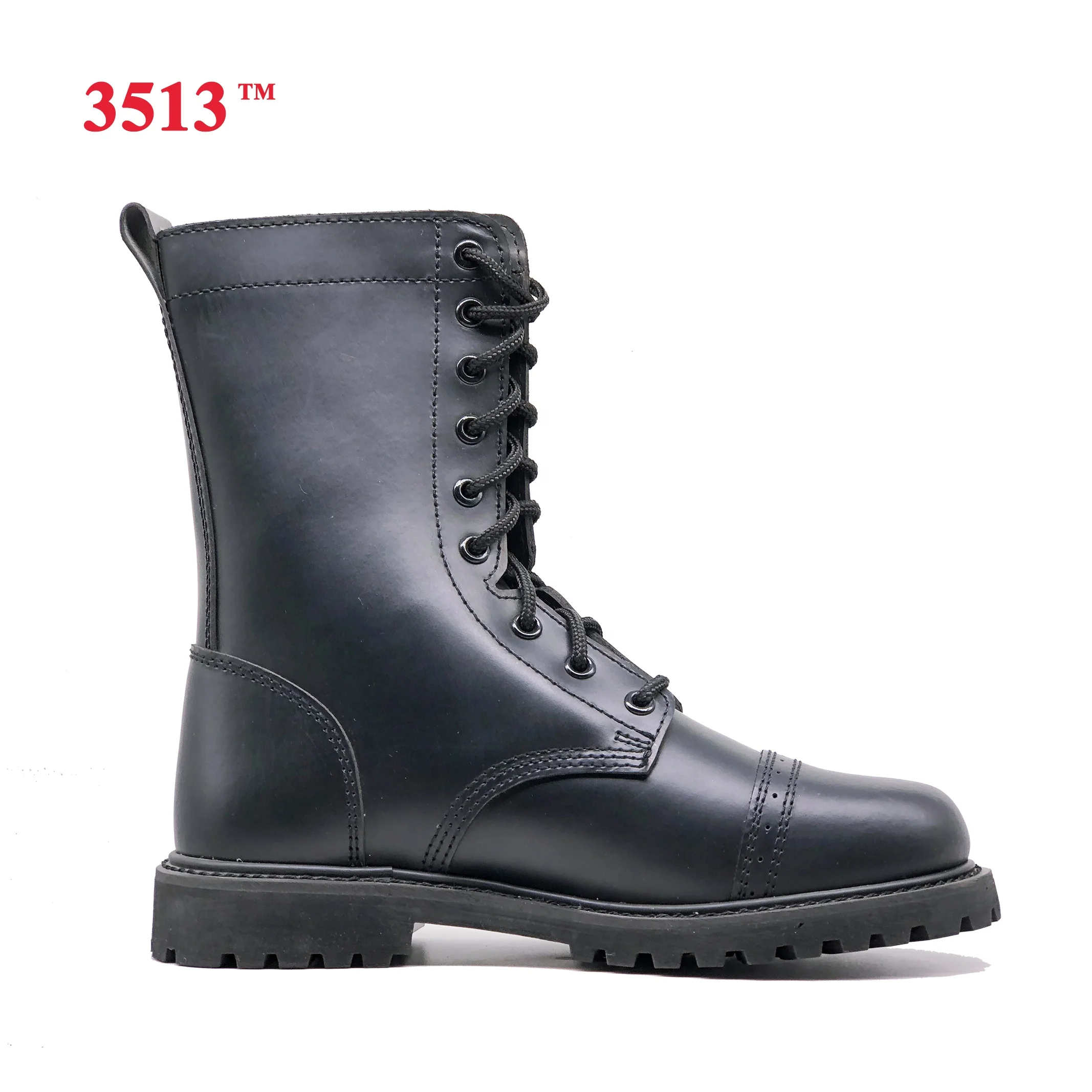 men leather army combat boots black original swat tactical boots goodyear