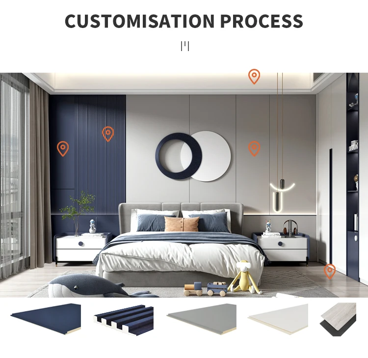 Authoe Interior PVC SPC wood marble wall panel Click vinyl wallpapers plastic wpc wall board plank tile