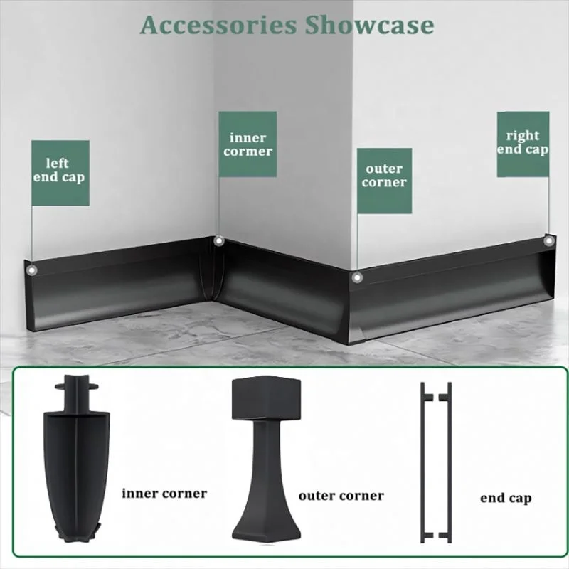 Anodized Aluminum Profile Metal Trim Porcelain Tile Floor Transition Molding Edging Strips