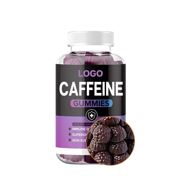 Caffeine Gummies Soft Candy Fudge Sweets Private Label Vegan Customized Factory