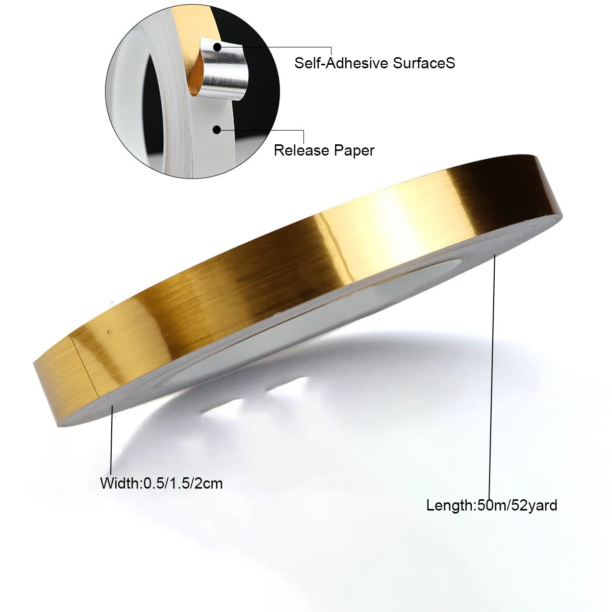 Floor Shiny Bling Gold Silver Foil Home Decoration Tile Gap Tape Self-Adhesive Tile Gap Tape 5 Meter For Hotel Lobby Hall