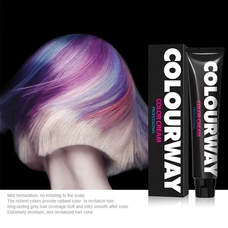 Private Label Hair Dye Colour Permanent Organic Hair Colour Cream With Popular Colors