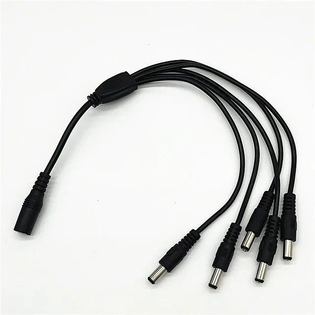 1 to 2/3/4/5/8/10 Way DC Power Splitter Cable Female to Male 5.5 x 2.1mm Jack Connectors 12V Power Adapter Splitter