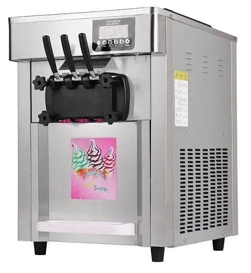 commercial use 20L/H Soft Ice Cream Machine 3-Flavor Frozen Ice Cream Yogurt Maker With LCD Display ice cream maker machine