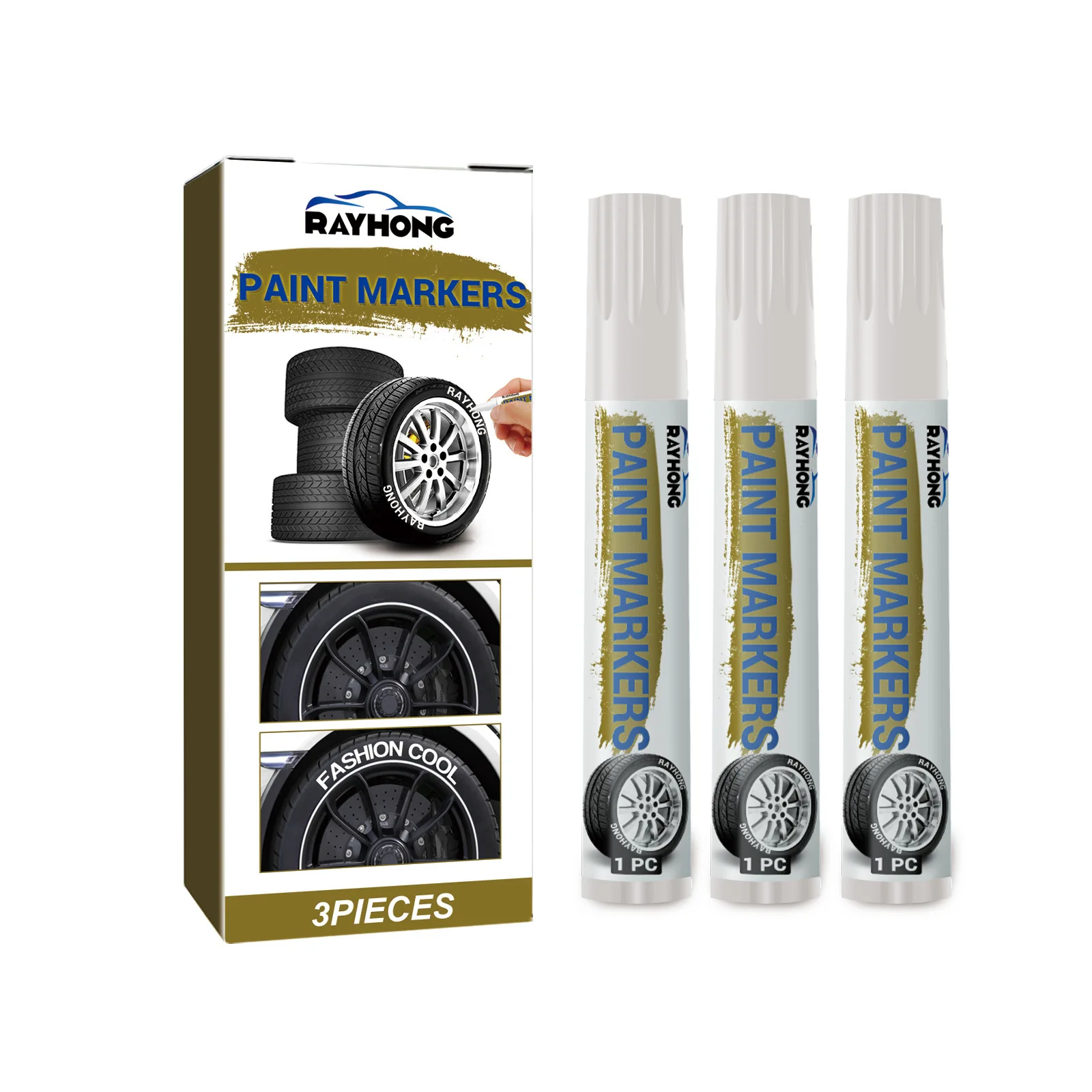 High quality Rayhong car waterproof quick drying not easily affected by moisture portable car tire portable marker pen