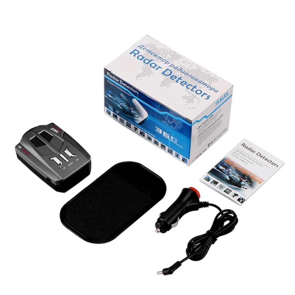 Auto Signal Car Anti Radar Detector V9 (English/Russian )for Vehicle Speed Voice Alert Warning 16 Band LED Display Detector