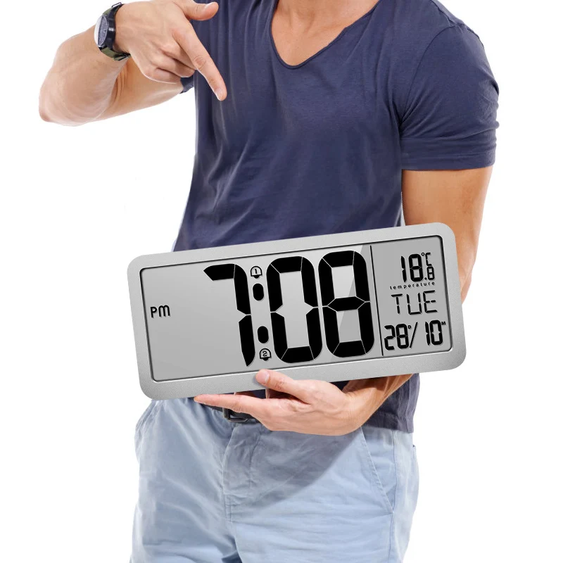 New hot sales digital wall clocks electric modern large LCD display table calendar watches