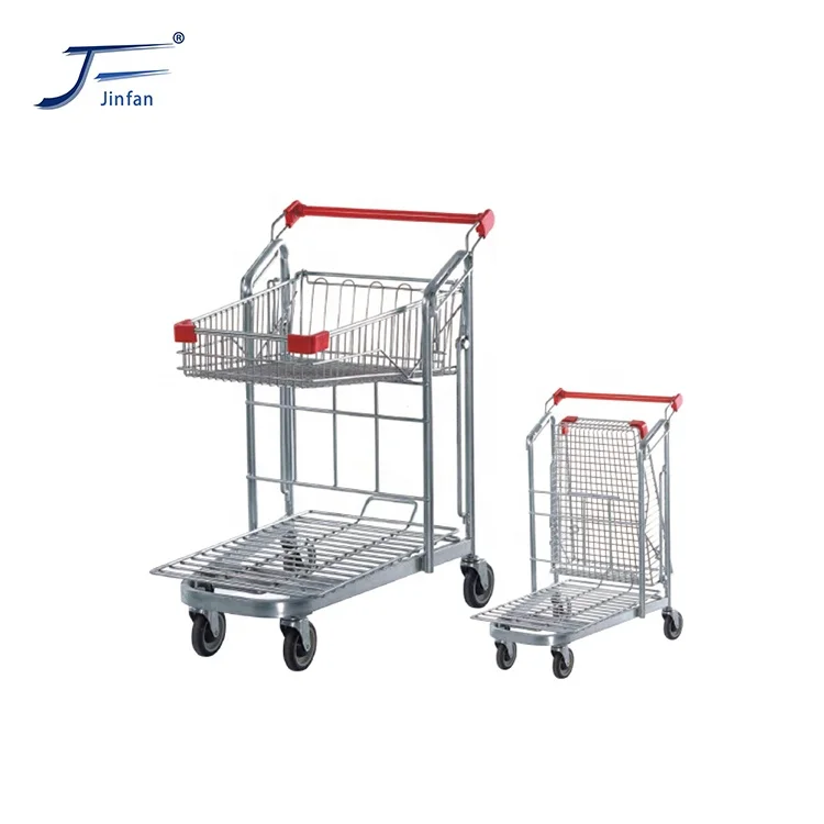 Factory Sale Steel Supermarket cargo handling Platform Warehouse Transport Cart Truck for warehouse