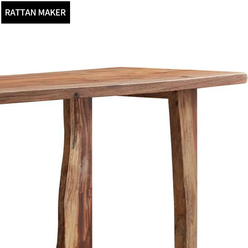 China supplier good quality walnut rustic bar restaurant epoxy resin dining table Customs