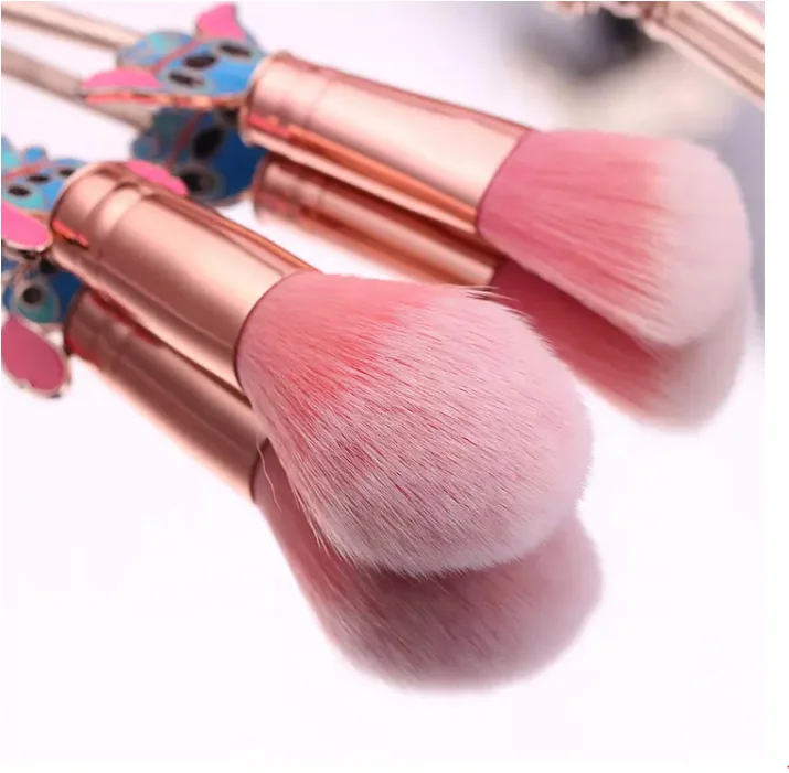 5 Pcs Cute Cartoon Stitch Makeup Brush Set  For Girls Gift  Tool Cosmetic Powder Eye Shadow makeup brushes Cepillo de maquillaje