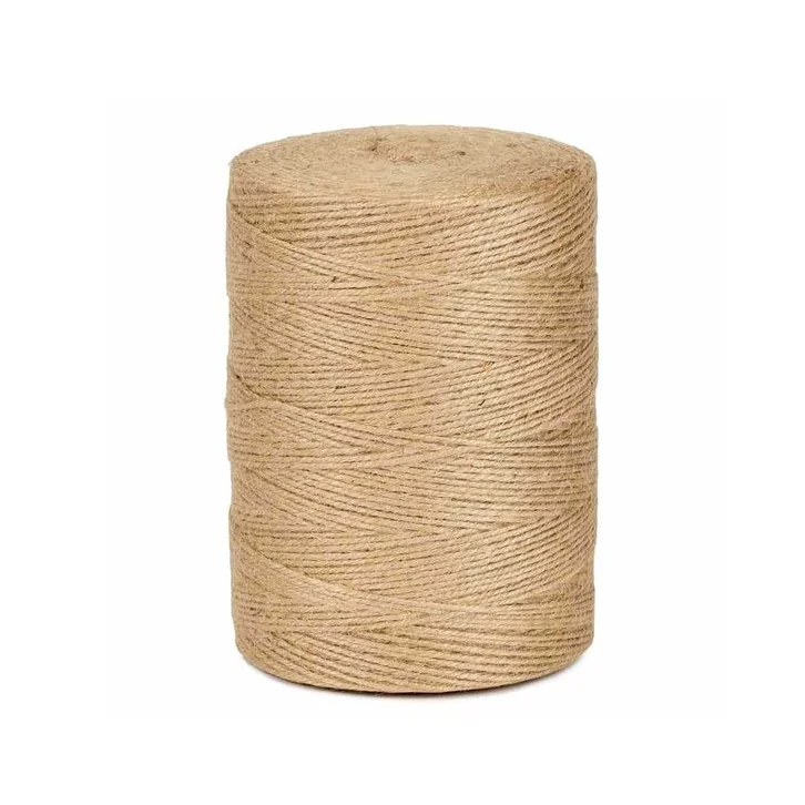 Bangladesh factory natural color twisted jute yarn/jute twine/jute packaging rope 2ply 100m spool