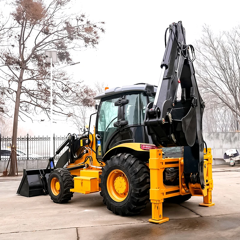 Cheap Wheel backhoe loader CE/EPA Diesel Construction Engineering equipment excavator 4x4 backhoe loader for sale