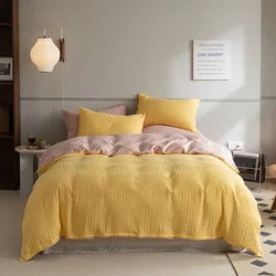 100% Washed Pure Cotton Tassels Quilted Soft 4-piece Bedding Sets